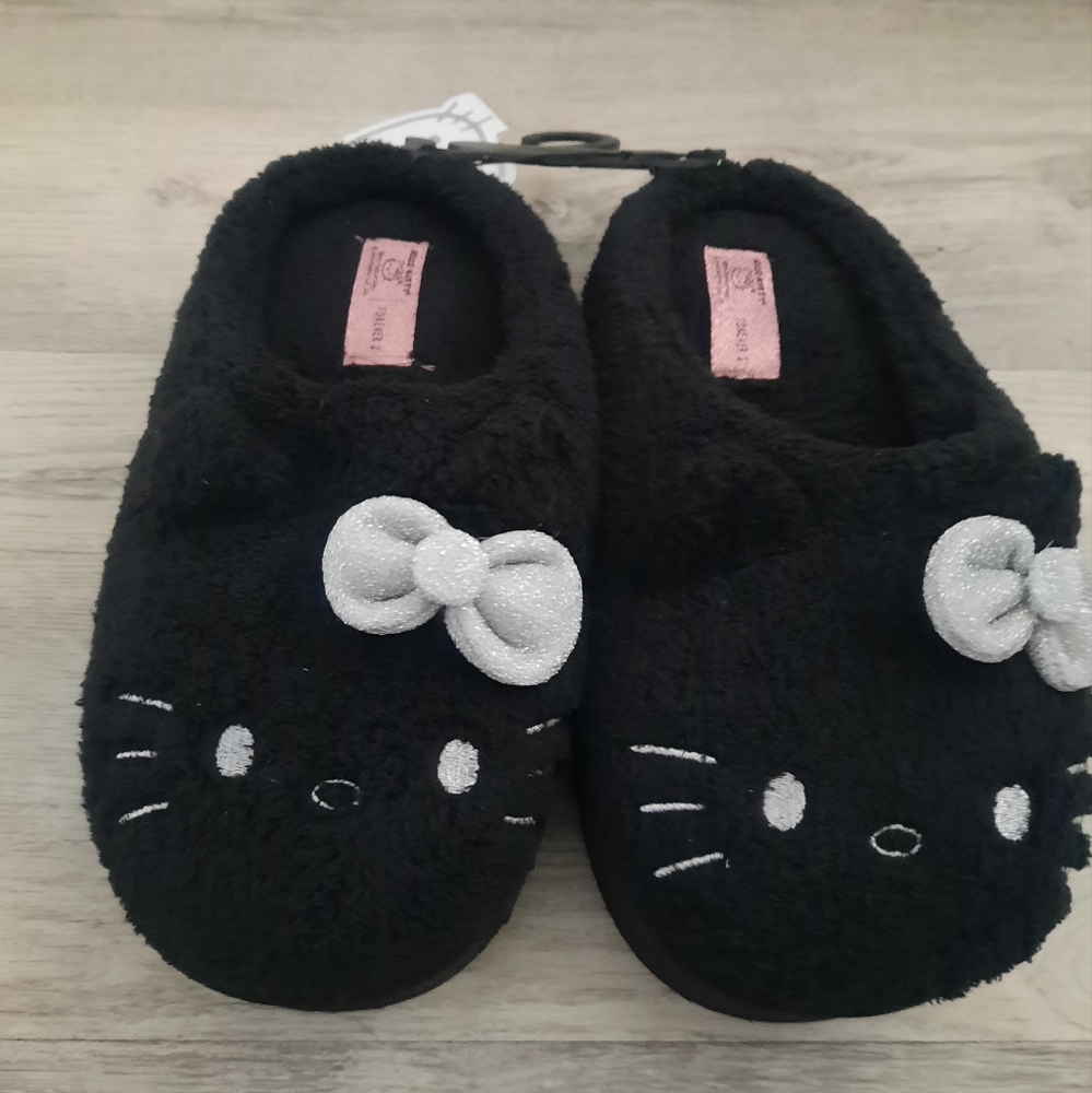 Hello Kitty Plush Platform Slippers